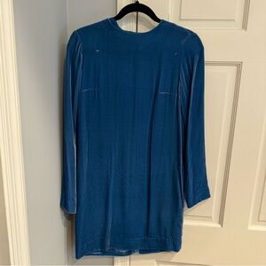 Cos Blue Velvet Mini Dress